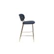 Afbeelding van White Label Living Counter Stool Jolien Gold/Dark Blue