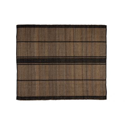 Woood Exclusive Kamil Vloerkleed Jute Brede Streep Naturel/zwart 170x240cm Woood Exclusive Kamil Vloerkleed Jute Brede Streep Naturel/zwart 170x240cm
