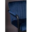 Afbeelding van Dutchbone Stitched Armstoel Velvet Blauw