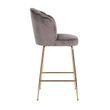 Afbeelding van Richmond Interiors Barstoel Pippa Stone Velvet / gold (Quartz Stone 101)