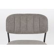 Afbeelding van White Label Living Counter Stool Jolien Black/Grey