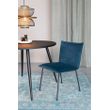 Afbeelding van White Label Living Chair Floke Velvet Petrol