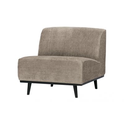 BePureHome Statement Fauteuil Brede Platte Rib Grijs BePureHome Statement Fauteuil Brede Platte Rib Grijs