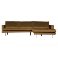 BePureHome Rodeo Chaise Longue Rechts Honing Geel
