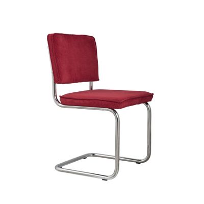 Zuiver Ridge Stoel Brushed Rib Rood Zuiver Ridge Stoel Brushed Rib Rood