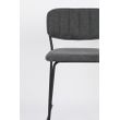 Afbeelding van White Label Living Counter Stool Jolien Black/Dark Grey