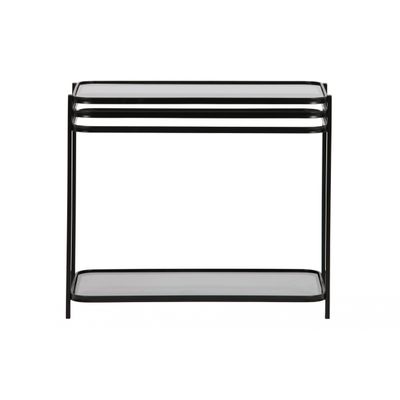 Woood Exclusive Kylie Bijzettafel Metaal/glas Zwart Woood Exclusive Kylie Bijzettafel Metaal/glas Zwart