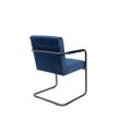 Afbeelding van Dutchbone Stitched Armstoel Velvet Blauw