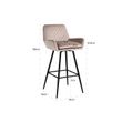 Afbeelding van Richmond Interiors Barstoel Linsey draaibaar Khaki Velvet (Quartz Khaki 903)