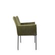 Afbeelding van White Label Living Armchair Dion Velvet Olive