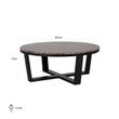 Afbeelding van Richmond Interiors Salontafel Dalton brown emperador rond 90Ø (Bruin)