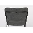 Afbeelding van White Label Living Chair Jolien Black/Dark Grey