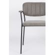 Afbeelding van White Label Living Armchair Jolien Black/Grey