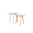 Afbeelding van White Label Living Side Table Bror Set Of 2