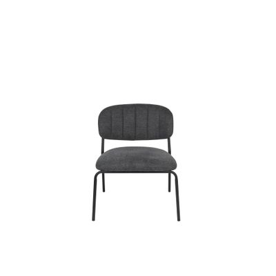 White Label Living Lounge Chair Jolien Black/Dark Grey White Label Living Lounge Chair Jolien Black/Dark Grey