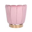Afbeelding van Richmond Interiors Draaistoel Calista Pink velvet / gold (Quartz Pink 700)