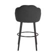 Afbeelding van Richmond Interiors Barstoel Tulip Antraciet velvet (Quartz Antraciet 801)