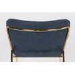 Afbeelding van White Label Living Counter Stool Jolien Gold/Dark Blue