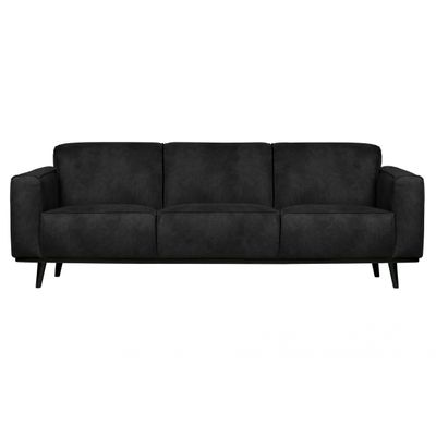 BePureHome Statement 3-zits Bank Suedine Zwart BePureHome Statement 3-zits Bank Suedine Zwart