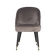 Afbeelding van Richmond Interiors Stoel Julius Stone Velvet, Gold footcap (Quartz Stone 101)