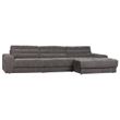 Afbeelding van BePureHome Date Chaise Longue Rechts Vintage Fluweel Warm Grijs