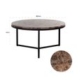 Afbeelding van Richmond Interiors Salontafel Orion 80Ø met bruin marmer (Bruin)