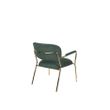 Afbeelding van White Label Living Lounge Chair Jolien Arm Gold/Dark Green