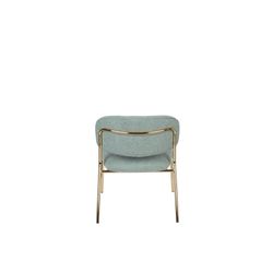 White Label Living Lounge Chair Jolien Gold/Light Green
