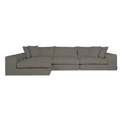 Richmond Interiors Bank Juniper 3-zits + Lounge Links Stone Richmond Interiors Bank Juniper 3-zits + Lounge Links Stone