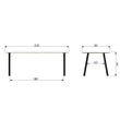 Afbeelding van Woood Blackburn Eettafel 220 x 90 cm