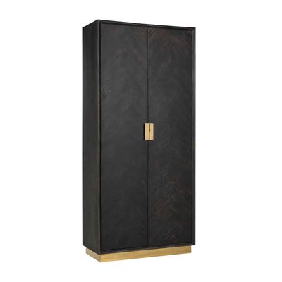 Richmond Interiors Wandkast Blackbone gold 2-deuren hoog (Goud) Richmond Interiors Wandkast Blackbone gold 2-deuren hoog (Goud)