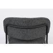 Afbeelding van White Label Living Lounge Chair Jolien Black/Dark Grey