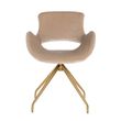 Afbeelding van Richmond Interiors Stoel Sierra Sand Velvet / Brushed Gold (Genova 904 Sand)