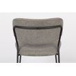 Afbeelding van White Label Living Chair Jolien Black/Grey