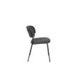 Afbeelding van White Label Living Chair Jolien Black/Dark Grey