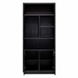 Afbeelding van Richmond Interiors Boekenkast Oakura 2-deuren (Zwart)