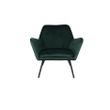 Afbeelding van White Label Living Lounge Chair Bon Velvet Green