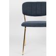 Afbeelding van White Label Living Chair Jolien Gold/Dark Blue