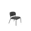 Afbeelding van White Label Living Lounge Chair Jolien Black/Dark Grey