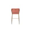 Afbeelding van White Label Living Counter Stool Jolien Gold/Pink