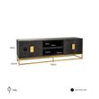 Afbeelding van Richmond Interiors TV-dressoir 185 Blackbone gold 4-deuren (Goud)