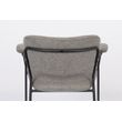 Afbeelding van White Label Living Armchair Jolien Black/Grey