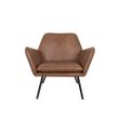 Afbeelding van White Label Living Lounge Chair Bon Brown