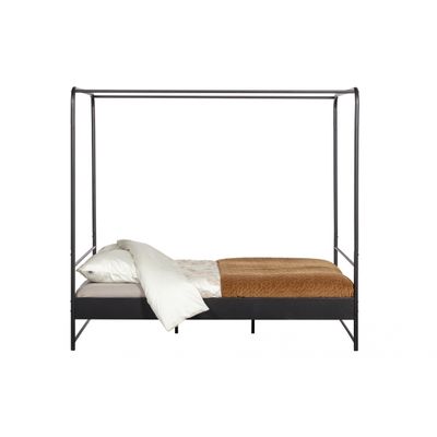 VT Wonen Bunk Hemelbed Metaal Zwart 160 x 200 CM VT Wonen Bunk Hemelbed Metaal Zwart 160 x 200 CM