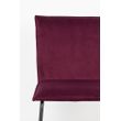 Afbeelding van White Label Living Chair Floke Velvet Wine