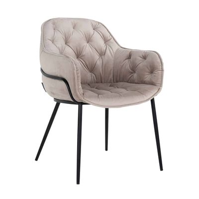 Richmond Interiors Stoel Nomi Khaki Velvet (Quartz Khaki 903) Richmond Interiors Stoel Nomi Khaki Velvet (Quartz Khaki 903)