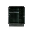 Afbeelding van Woood Connect Kast Zwart - 3 Deurs, Stroken + Lade