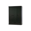 Afbeelding van Woood Connect Kast Zwart - 3 Deurs, Stroken + Lade