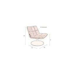 Dutchbone Bar Lounge Chair Lichtgrijs