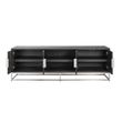 Afbeelding van Richmond Interiors TV-dressoir 185 Blackbone silver 4-deuren (Zilver)